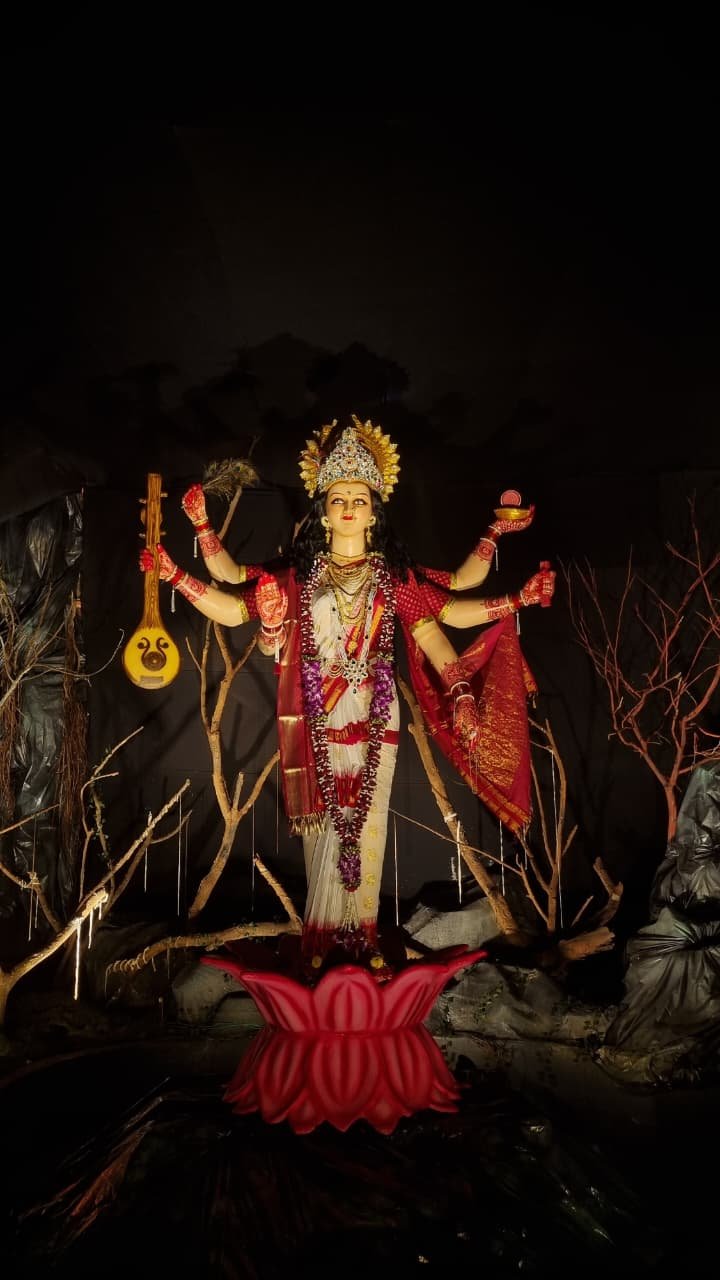 न्यू म्हाडा कॉलनी वॉर्ड नं 6 येथे   पिपरी मेघे येथे शारदा माते ची स्थापना